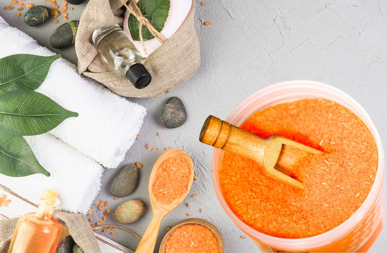 Bath Salt Container with Wood Spoon