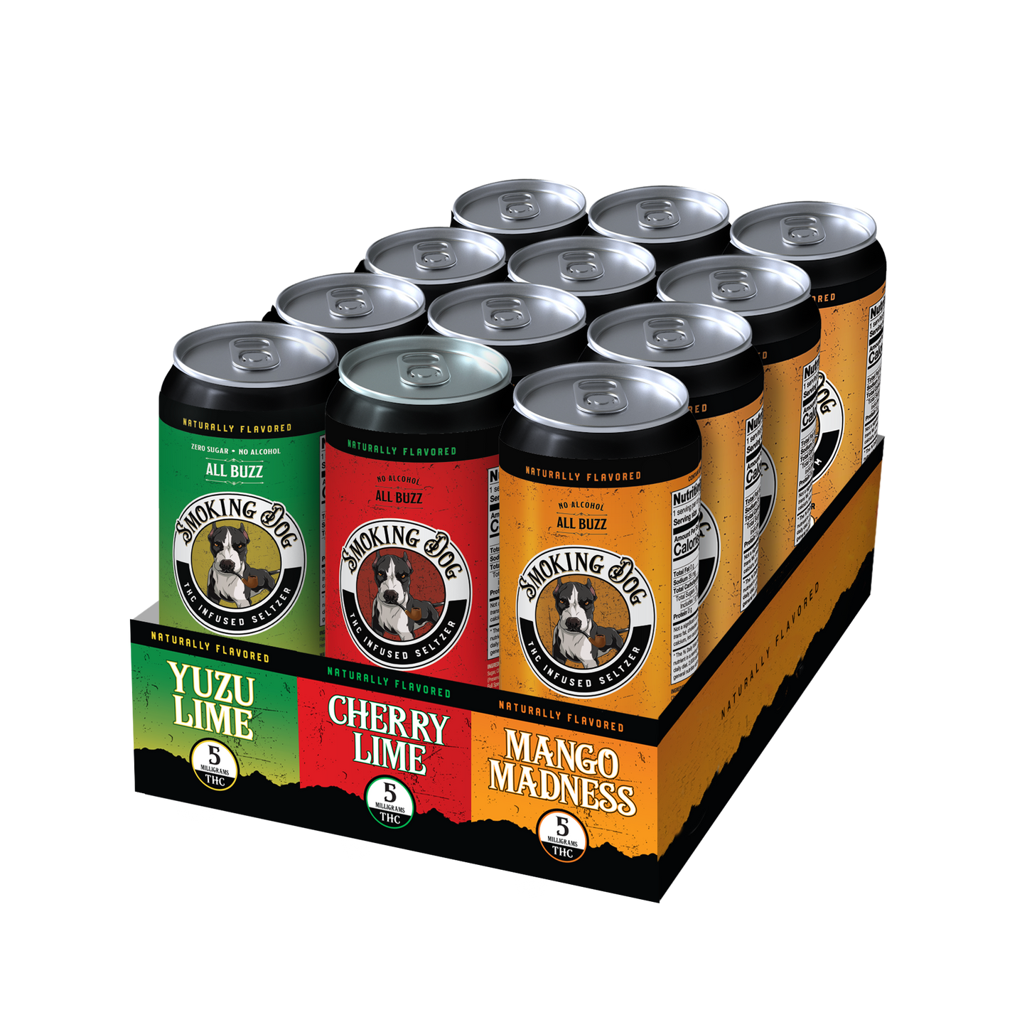 12 Pack Smoking Dog THC Mix Tray Seltzer 5mg