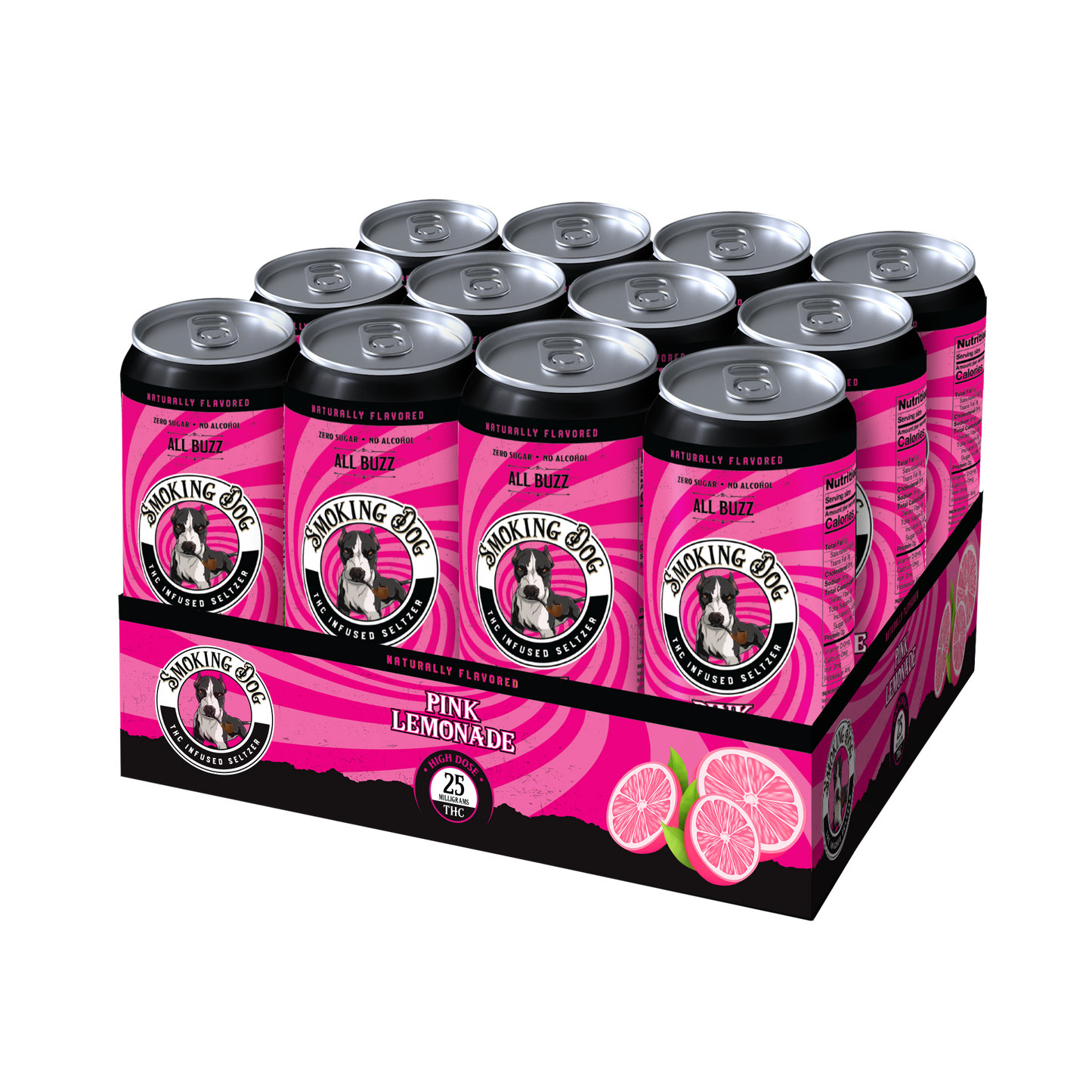 Smoking Dog THC Pink Lemonade 25mg Seltzer