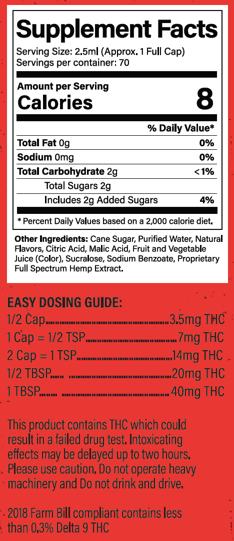Smoking Dog THC Syrup Blood Orange Bliss - 500mg