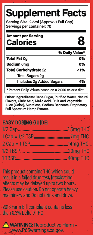 Smoking Dog THC Syrup Strawberry - 500mg