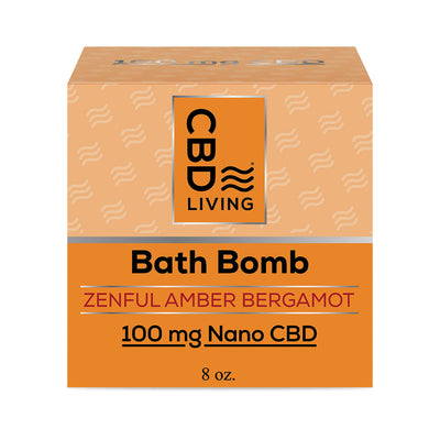 CBD Bath Bomb 100 mg Amber Bergamot   - CBD Living