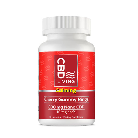 CBD Gummy Rings - Cherry Bottle (300 mg) - CBD Living