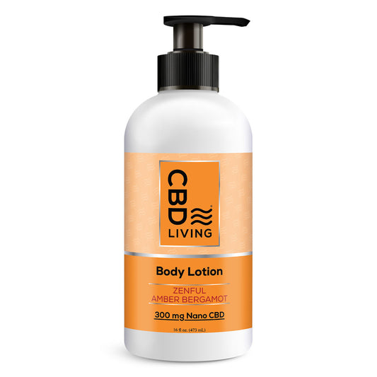 CBD Lotion Amber Bergamot 16oz (300mg) - CBD Living