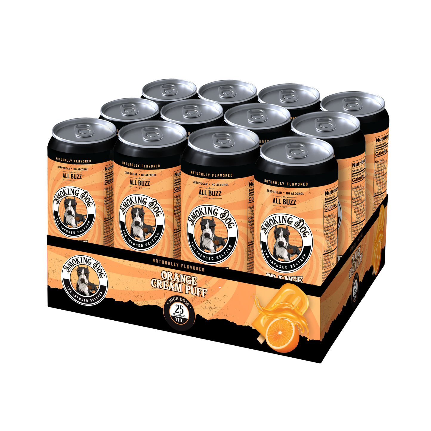 Smoking Dog THC Orange Cream 25mg Seltzer