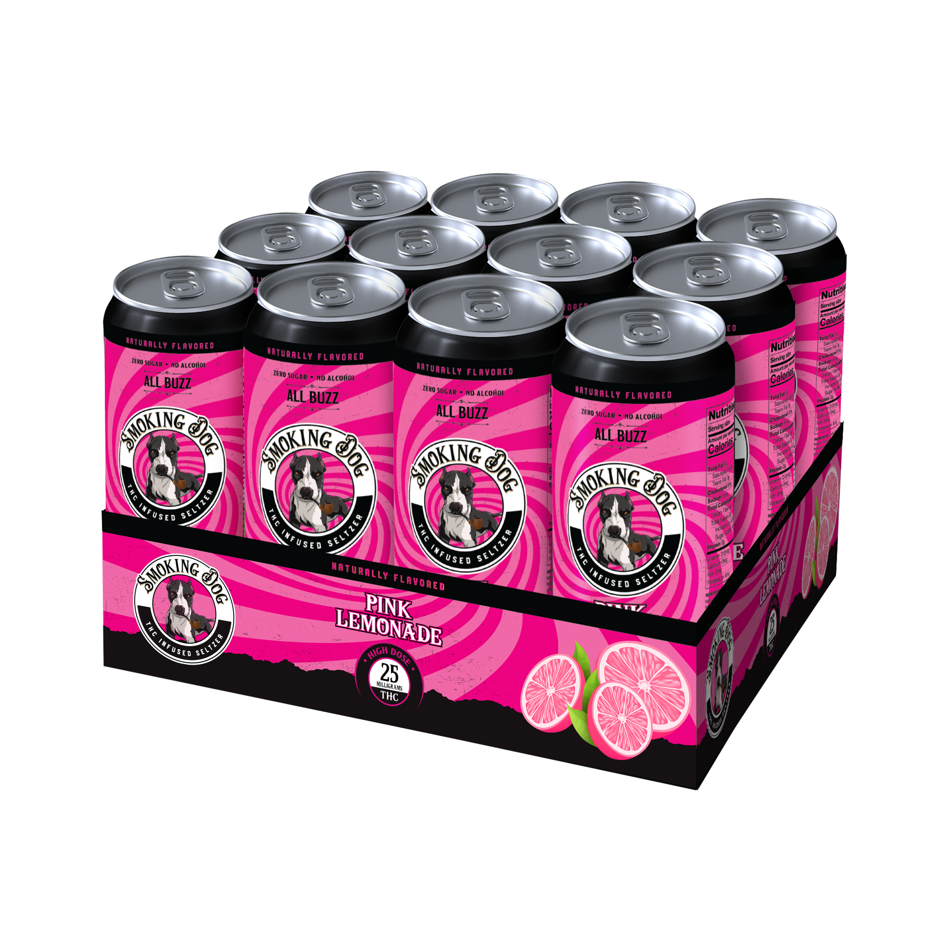 Smoking Dog THC Pink Lemonade 25mg Seltzer