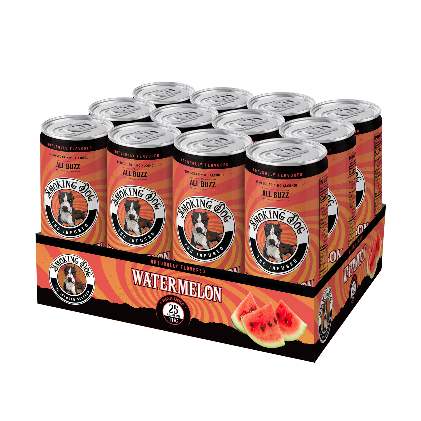 Smoking Dog THC Watermelon 25mg Seltzer