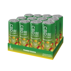 CBD Sparkling Water Mango Guava - 12 pack