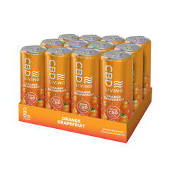 CBD Sparkling Water Orange Grapefruit - 12 pack