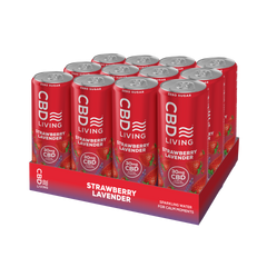 CBD Sparkling Water Strawberry Lavender - 12 pack