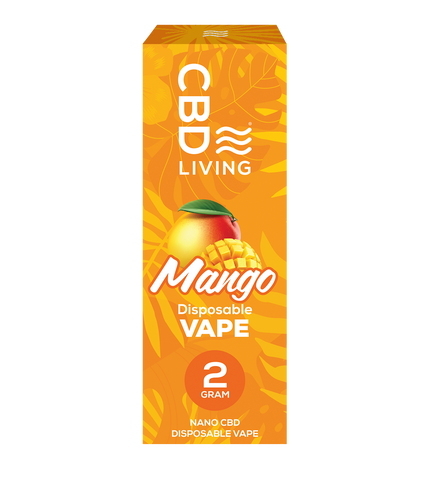 Mango CBD Disposable Vape - 2 Gram Fruity Flavor Experience CBD Living Mango CBD Disposable Vape - 2 Gram Fruity Flavor Experience CBD Living