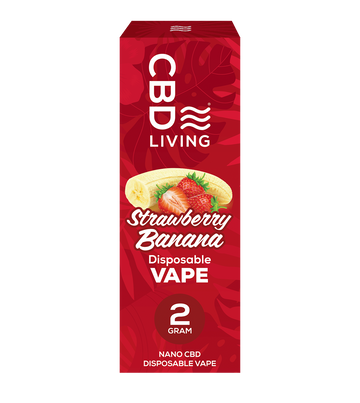 CBD Vape Strawberry Banana Disposable 2 Gram