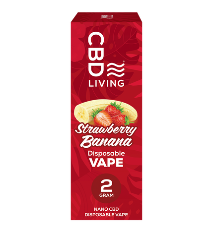 CBD Living Strawberry Banana Disposable Vape - 2g of Flavorful Bliss CBD Living Strawberry Banana Disposable Vape - 2g of Flavorful Bliss