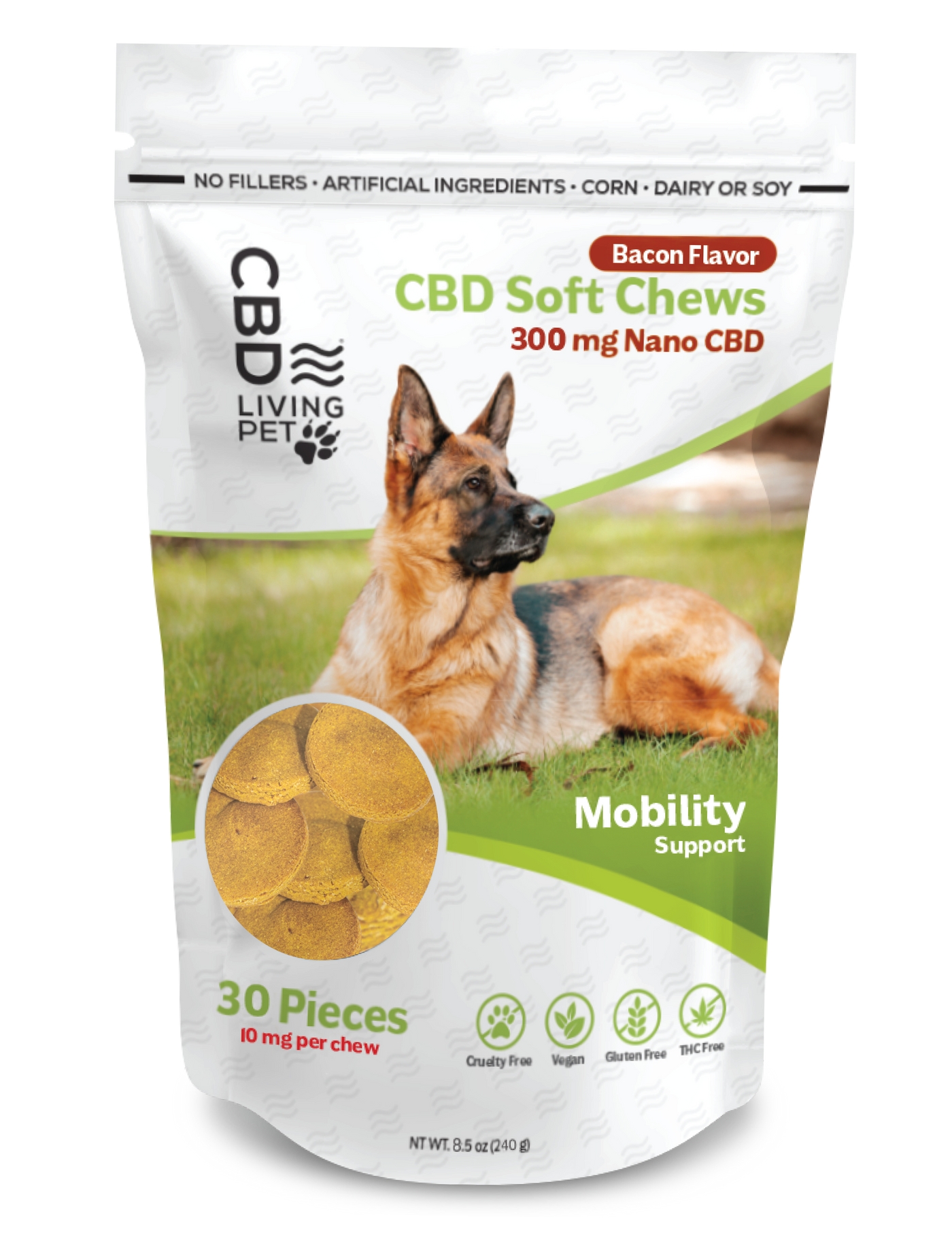 CBD Dog Chews Mobility Bacon Flavor