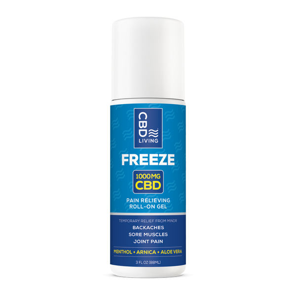 CBD Living Freeze: Cooling Roll-On & Pump for Muscles
