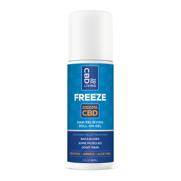 CBD Living Freeze Roll-On & Pump, 2000mg Cooling Relief for Muscles