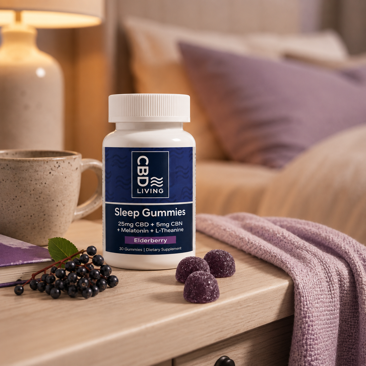 CBD+CBN Sleep Gummies - Elderberry