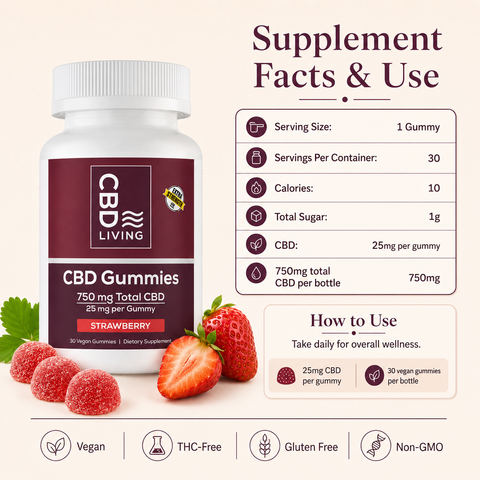 CBD Gummies Strawberry 750mg