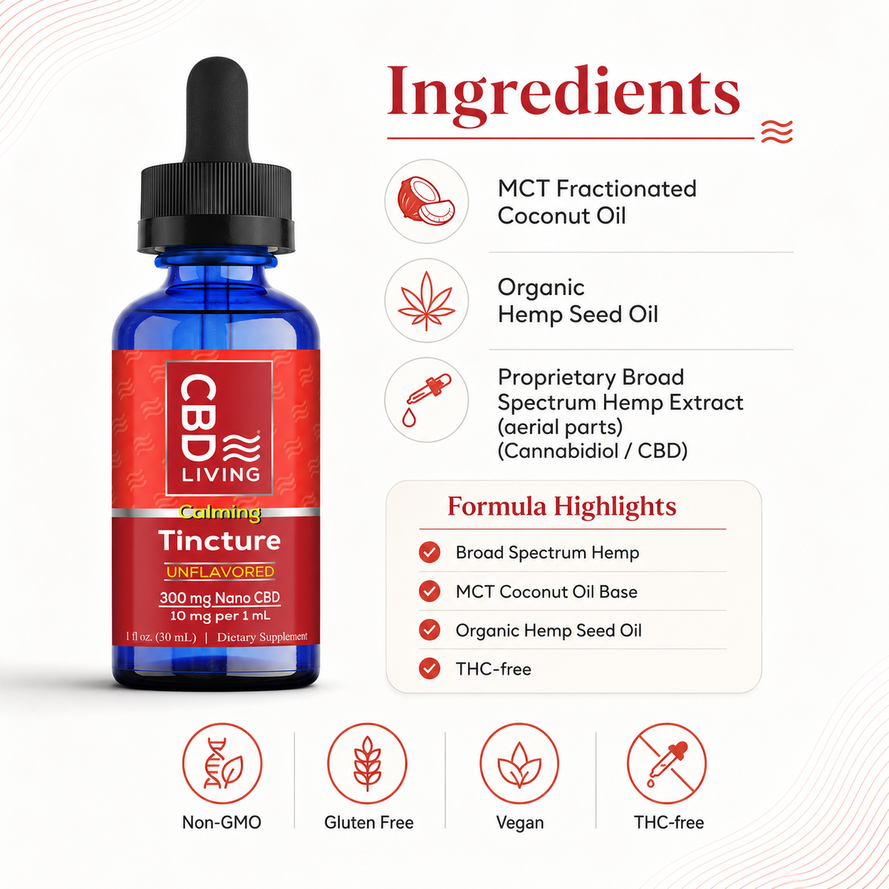 CBD Oil Tincture - 300mg
