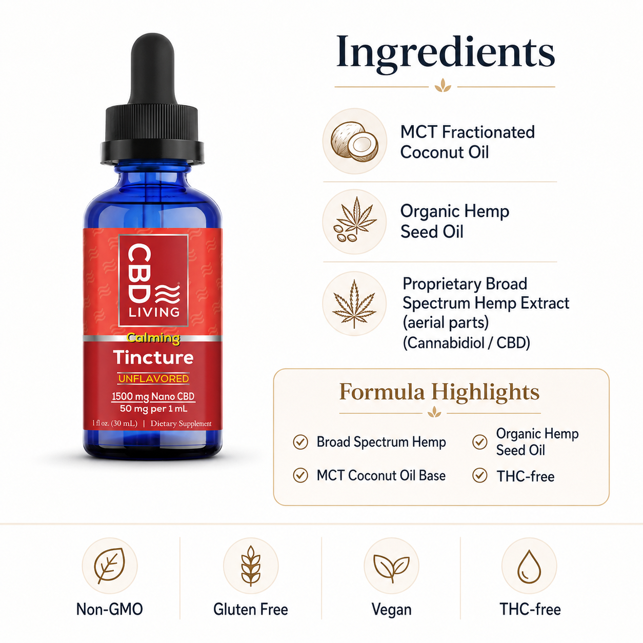 CBD Oil Tincture - 1500mg