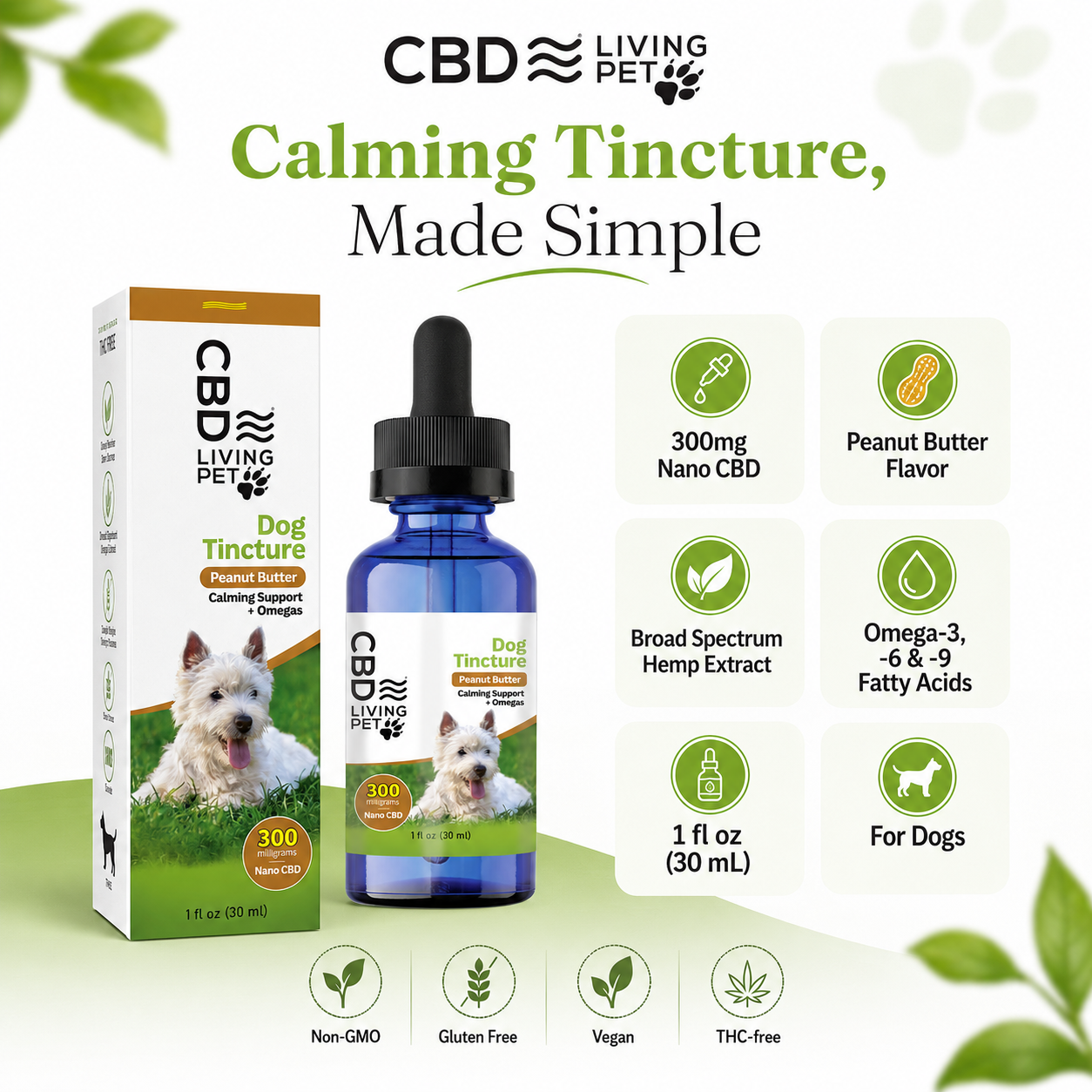 CBD Dog Calming Tincture 300mg