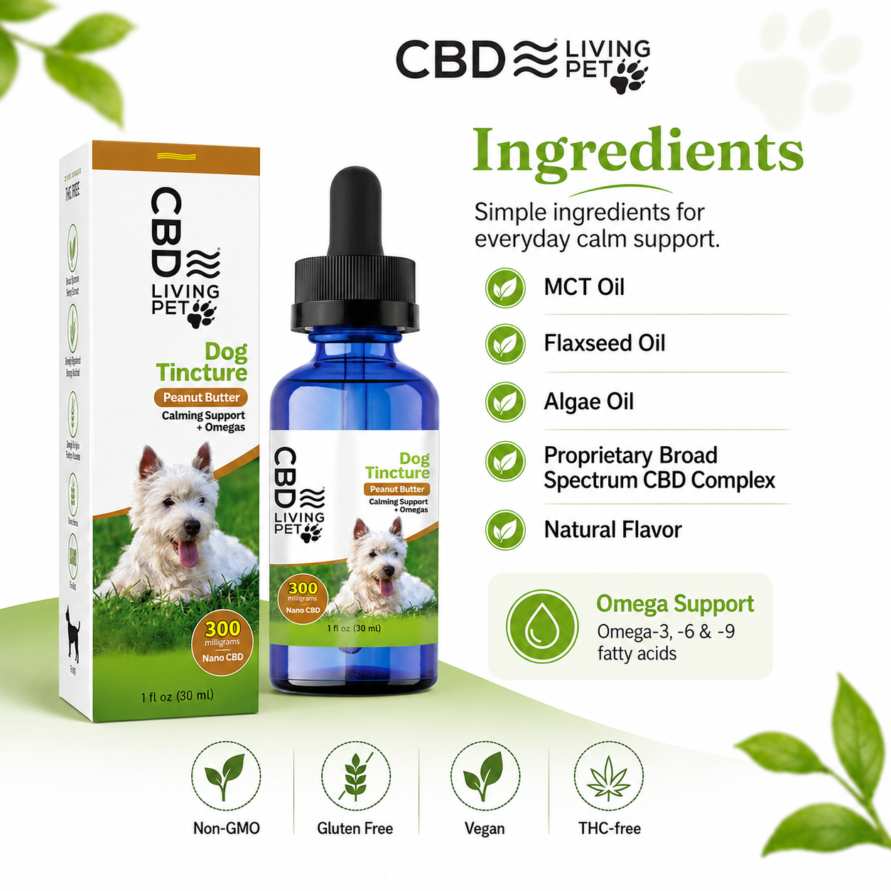 CBD Dog Calming Tincture 300mg