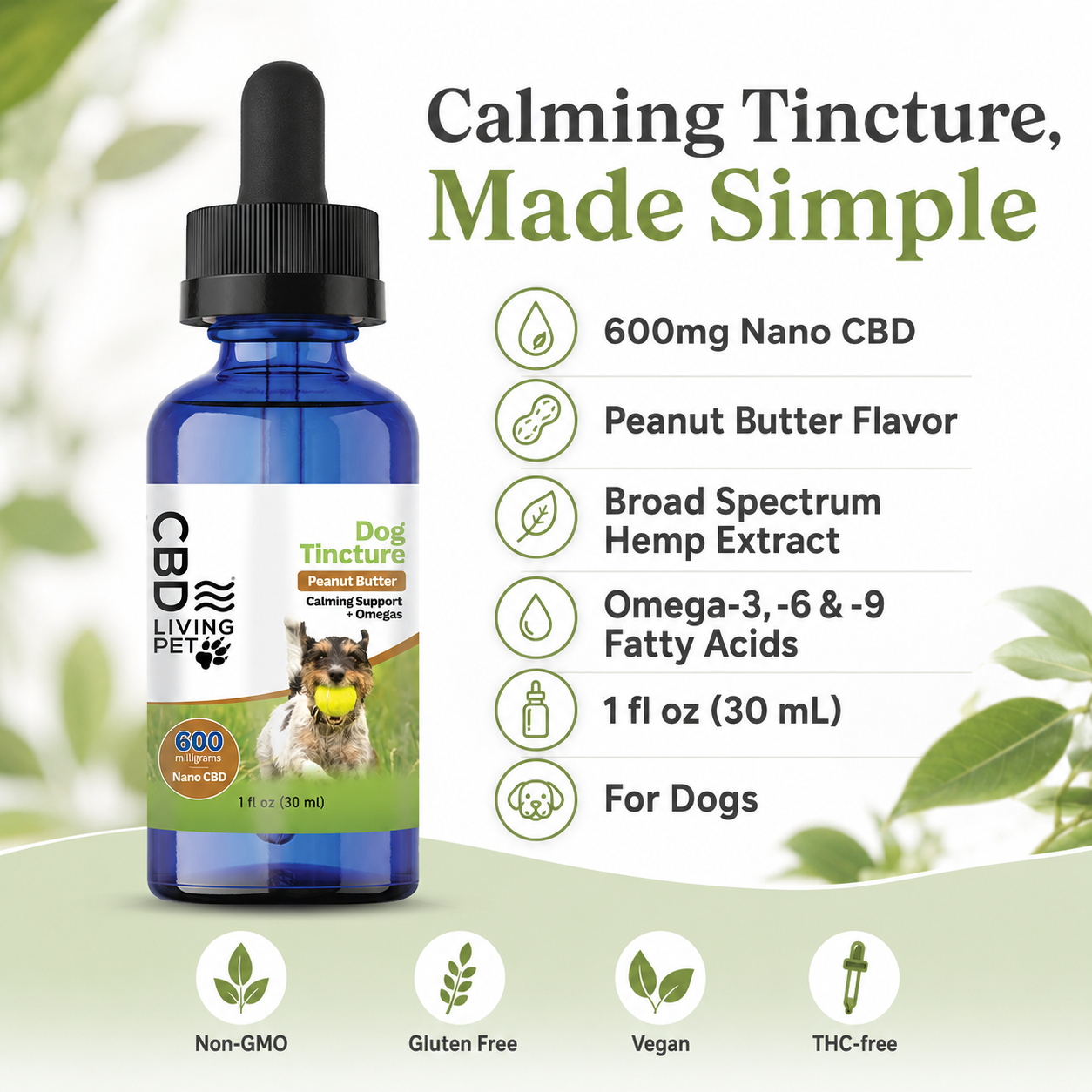 CBD Dog Calming Tincture 600mg
