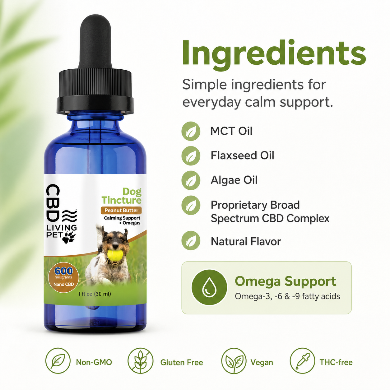 CBD Dog Calming Tincture 600mg