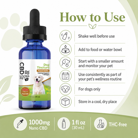 CBD Dog Calming Tincture 1000mg