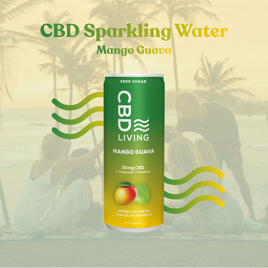 CBD Sparkling Water Mango Guava - 12 pack