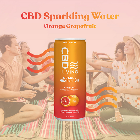 CBD Sparkling Water Orange Grapefruit - 12 pack