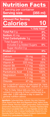 CBD Sparkling Water Orange Grapefruit - 12 pack