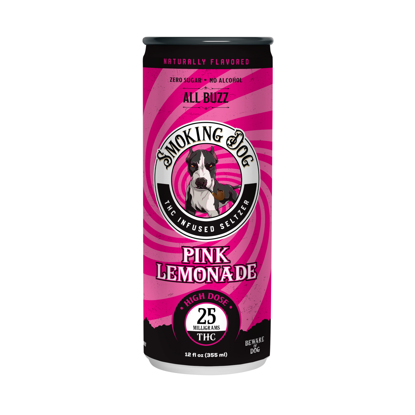 Smoking Dog THC Pink Lemonade 25mg Seltzer