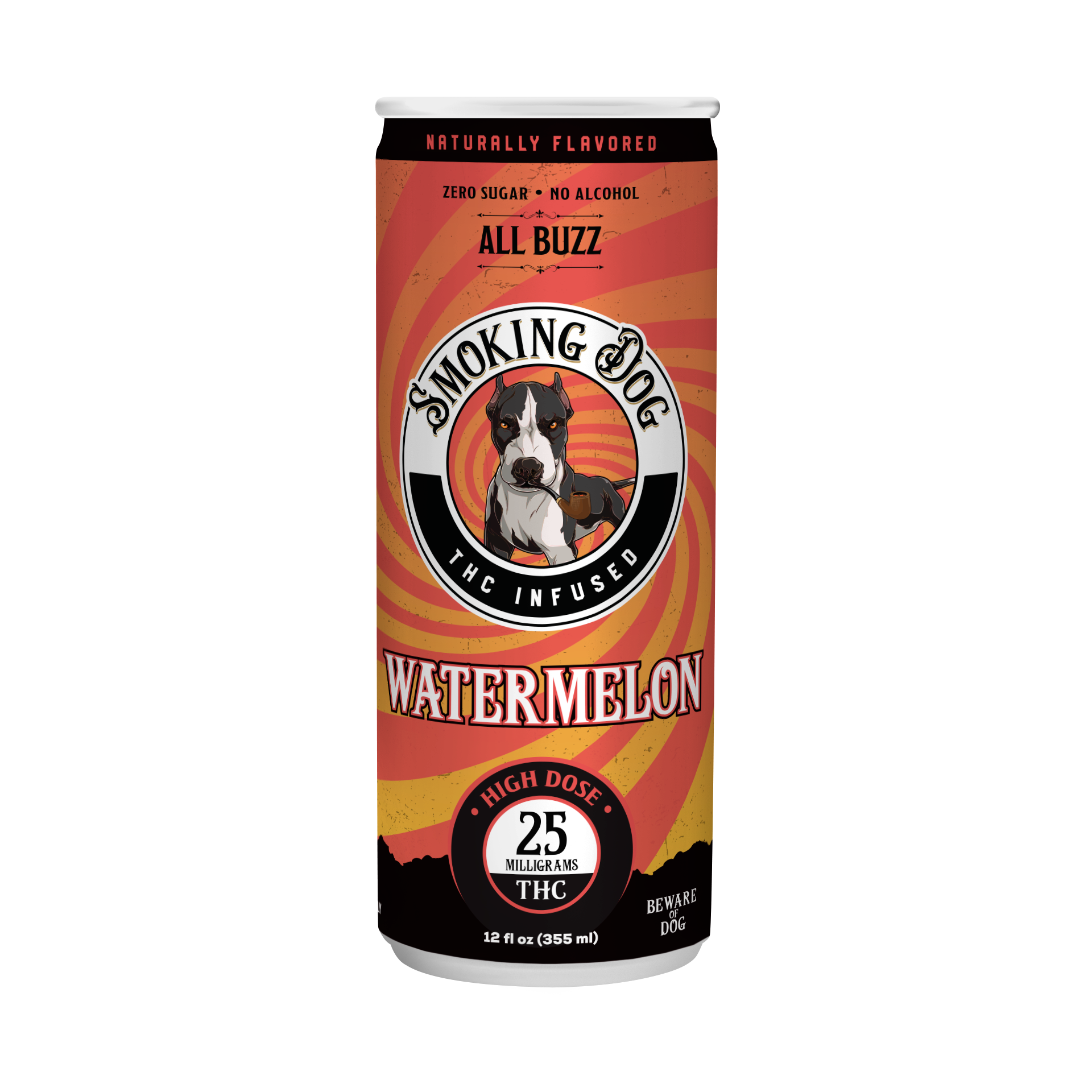 Smoking Dog THC Watermelon 25mg Seltzer