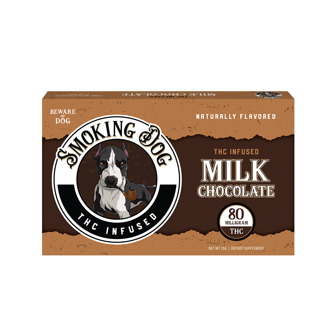 Smoking Dog THC Chocolate Bar 80mg CBD Living