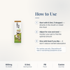 CBD Living Pet Dog Tincture 600mg how to use card with step-by-step directions