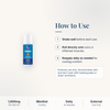 CBD Living Freeze Roll-On 1000mg how to use card with step-by-step directions