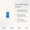 CBD Living Freeze Roll-On 1000mg why choose card with product benefits