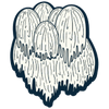 a group of white objects