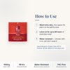 How to use the CBD Living Patch: apply to clean dry skin, wear up to 96 hours, water-resistant medical-grade adhesive