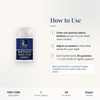 CBD Living CBN Sleep Gummies how to use card with step-by-step directions