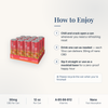 CBD Living Sparkling Water Peach Honey how to use card with step-by-step directions