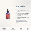 CBD Living Tincture 1500mg how to use card with step-by-step directions