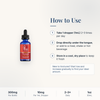 CBD Living Tincture 300mg how to use card with step-by-step directions