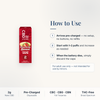 How to use the CBD Living Strawberry Banana Disposable Vape: arrives pre-charged, start with 1-2 puffs, discard when battery dies; adults only