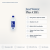 CBD Living Water feature card: 10mg nano CBD per bottle, alkaline 9+ pH, BPA and BPS-free bottle, water-soluble nano technology