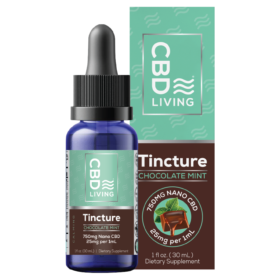 CBD Tincture - CBD Oil Drops Chocolate Mint 300 mg  - CBD Living