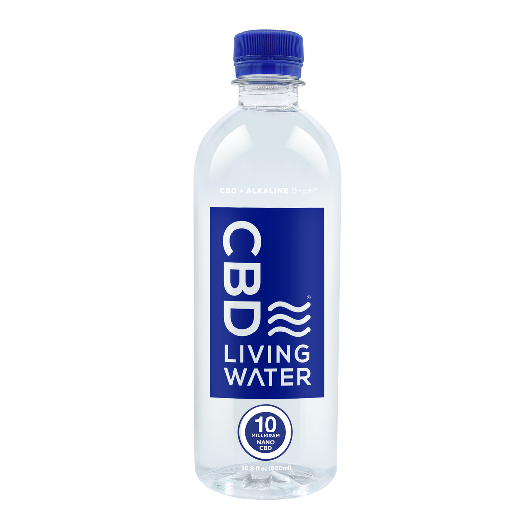 CBD Living Water BPS-free bottle with alkaline (9+ pH)