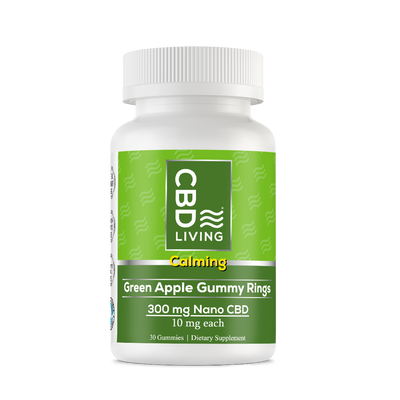 CBD Green Apple Gummy Rings - 300 mg Nano