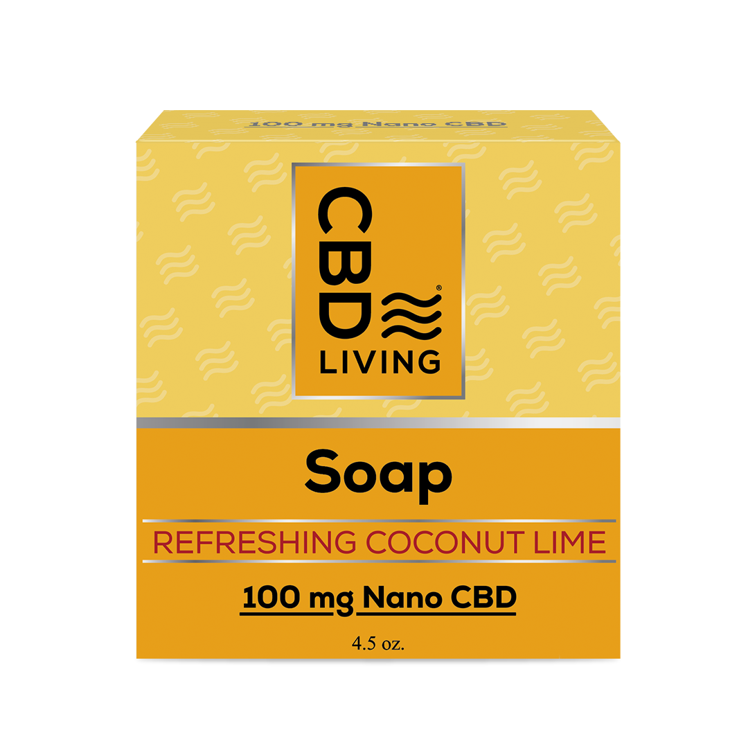 CBD Soap Coconut Lime 100 mg   - CBD Living